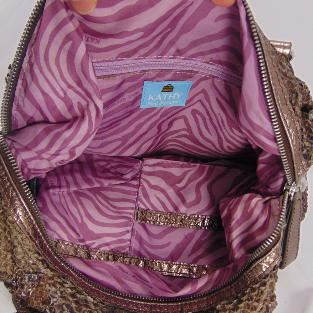 Kathy Van Zeeland Faux Cloth Snakeskin Hobo Bag - Picture 8 of 8